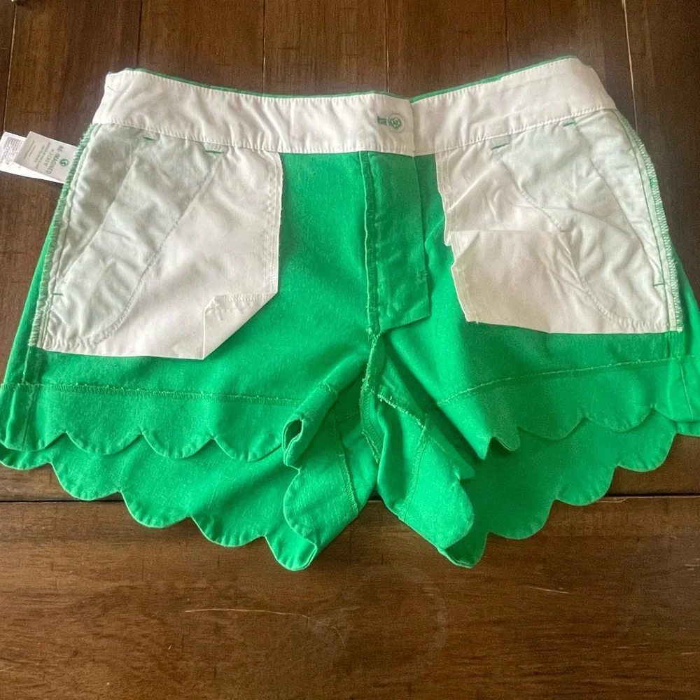 J. Crew Green High Waist Tailored Shorts - Picture 4 of 16